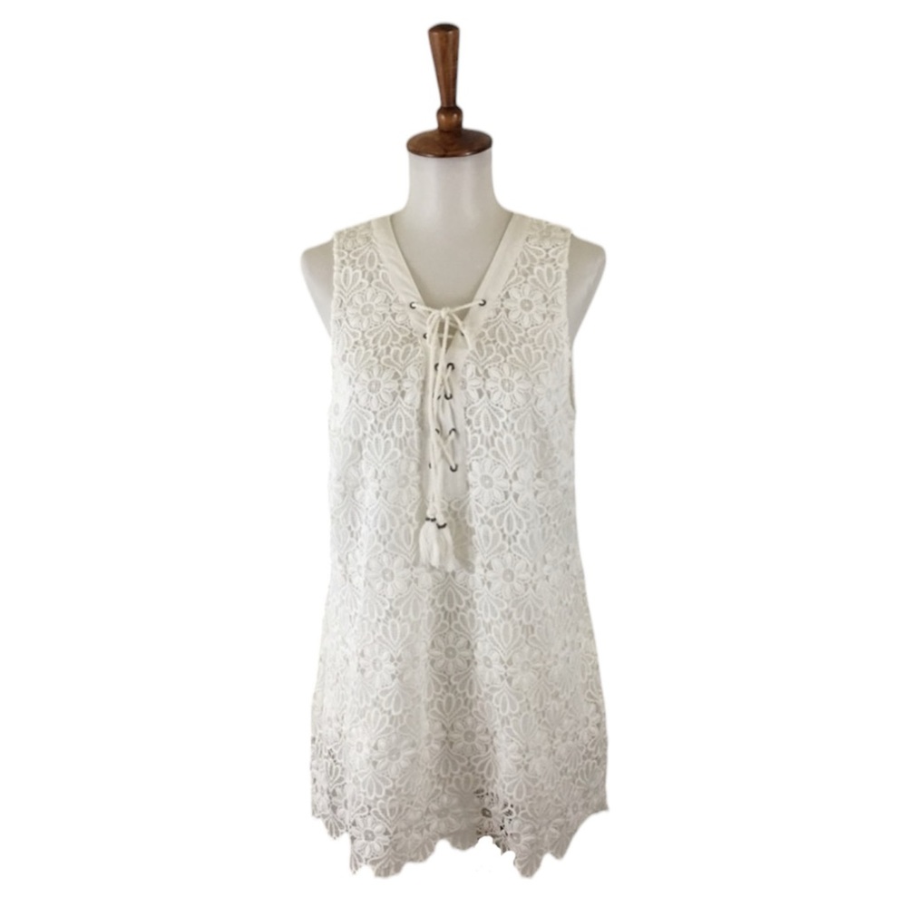 Anthropologie Meadow Rue Milagros Tunic Women’s S Eyelet Lace Sleeveless Casual